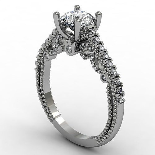 Fashion and beauty engagement ring 3D print model