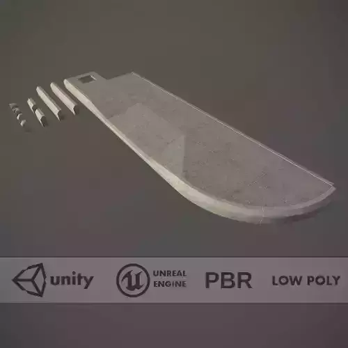 Sidewalk - Modular Set 4 Low-poly 3D model