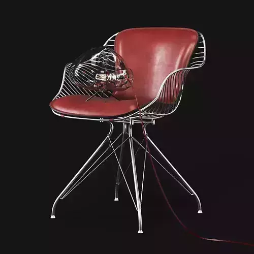 The Wire Dining Chair was the first piece in the Wire Collection 3D model