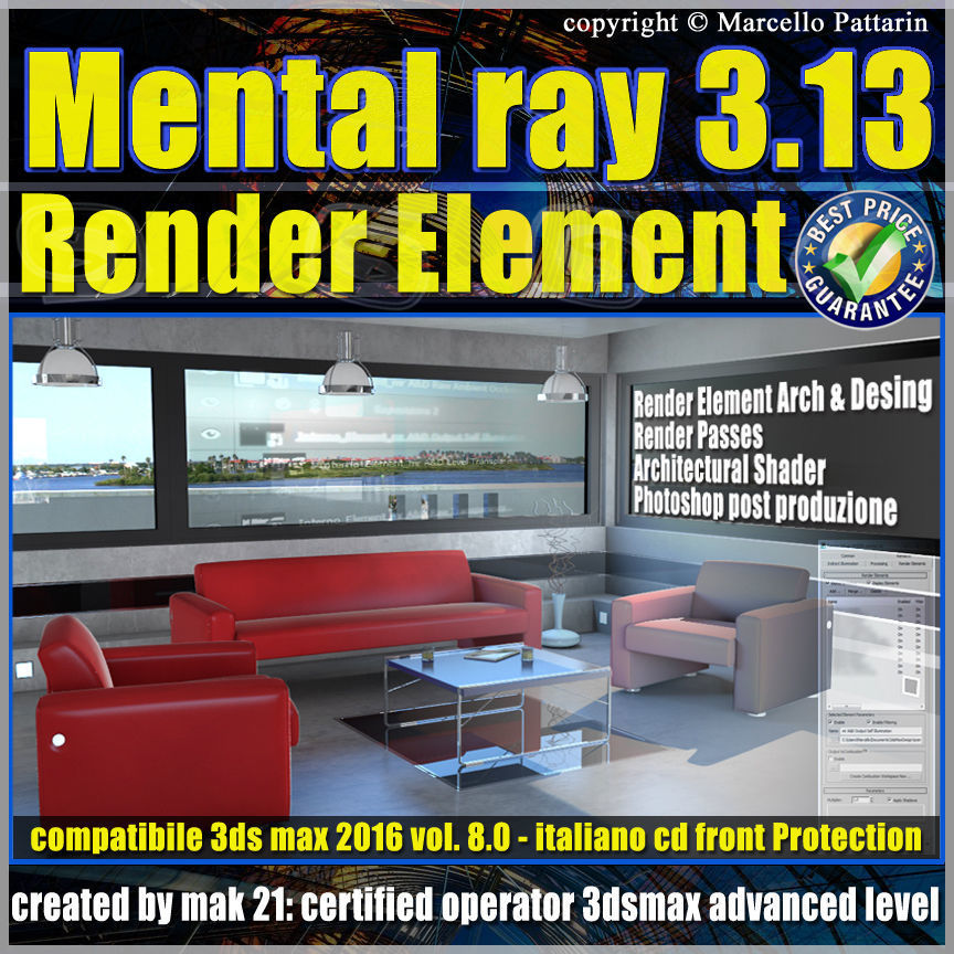 Mental ray in 3dsmax 2016 Vol 8 Render Element cd front