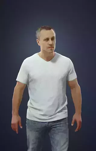 Fortitude Casual Walking Man in Jeans 3D model