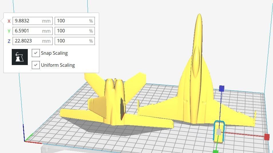 F-18 Super Hornet - divided 3D print model_2