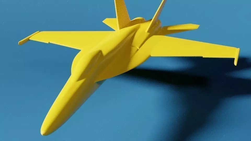 F-18 Super Hornet - divided 3D print model_0