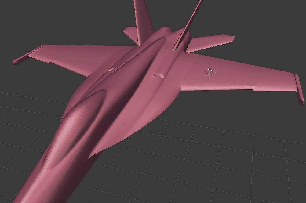 F-18 Super Hornet - divided 3D print model_3