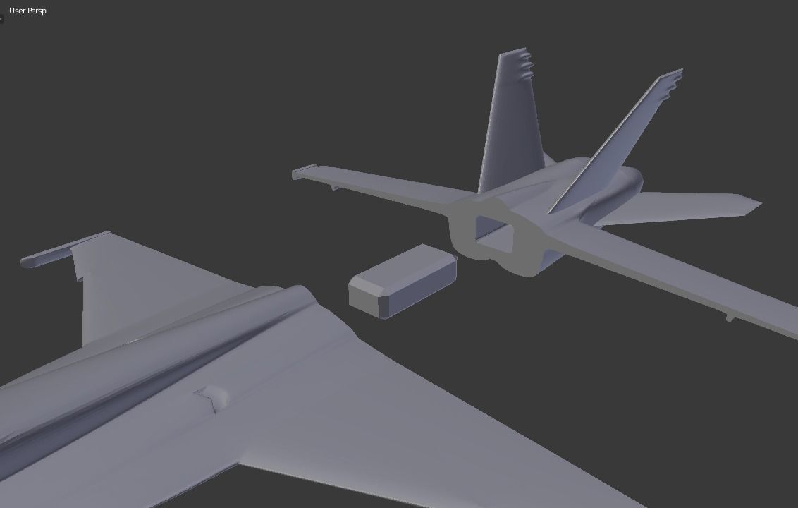 F-18 Super Hornet - divided 3D print model_1