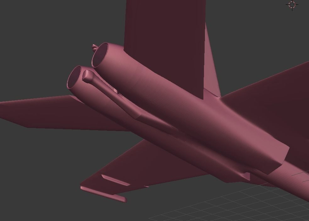 F-18 Super Hornet - divided 3D print model_6