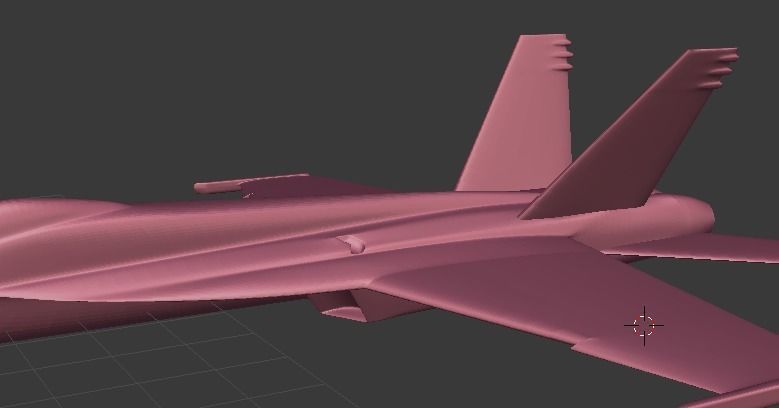 F-18 Super Hornet - divided 3D print model_4