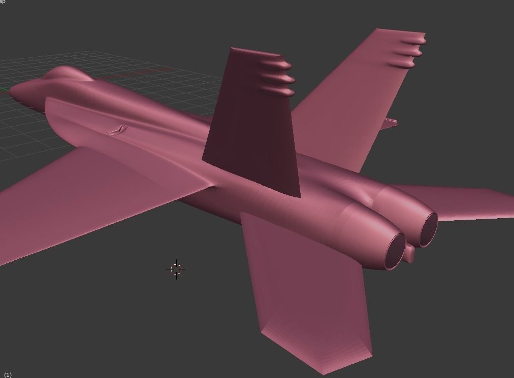 F-18 Super Hornet - divided 3D print model_5