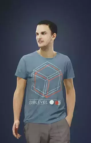 Jest Casual Man in Shorts and T-shirt Walking 3D model