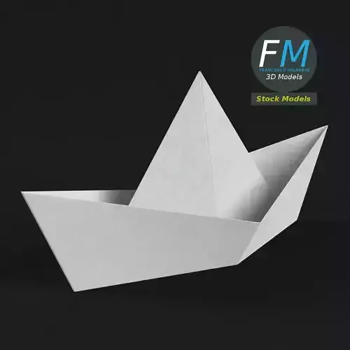 Paper boat 3D model