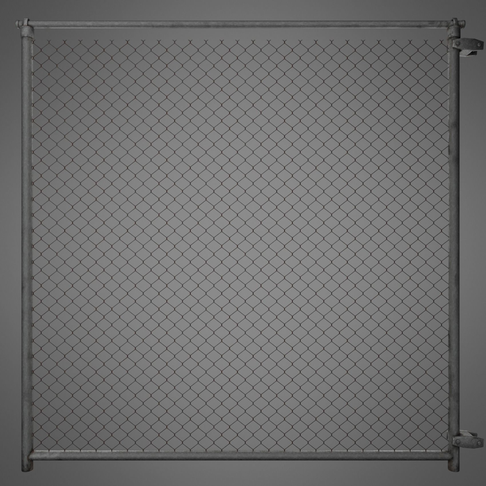 Wire Fence Low-poly 3D model_1
