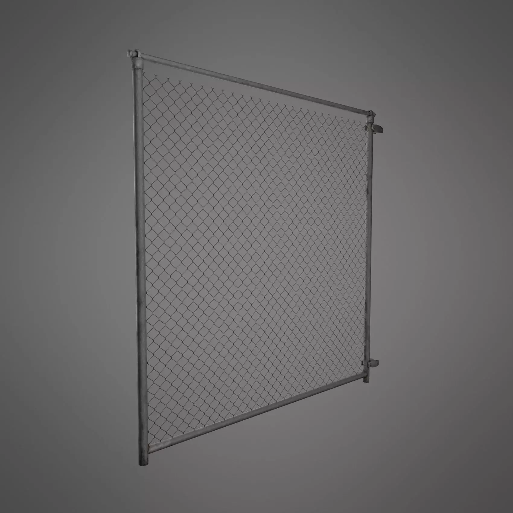 Wire Fence Low-poly 3D model_0