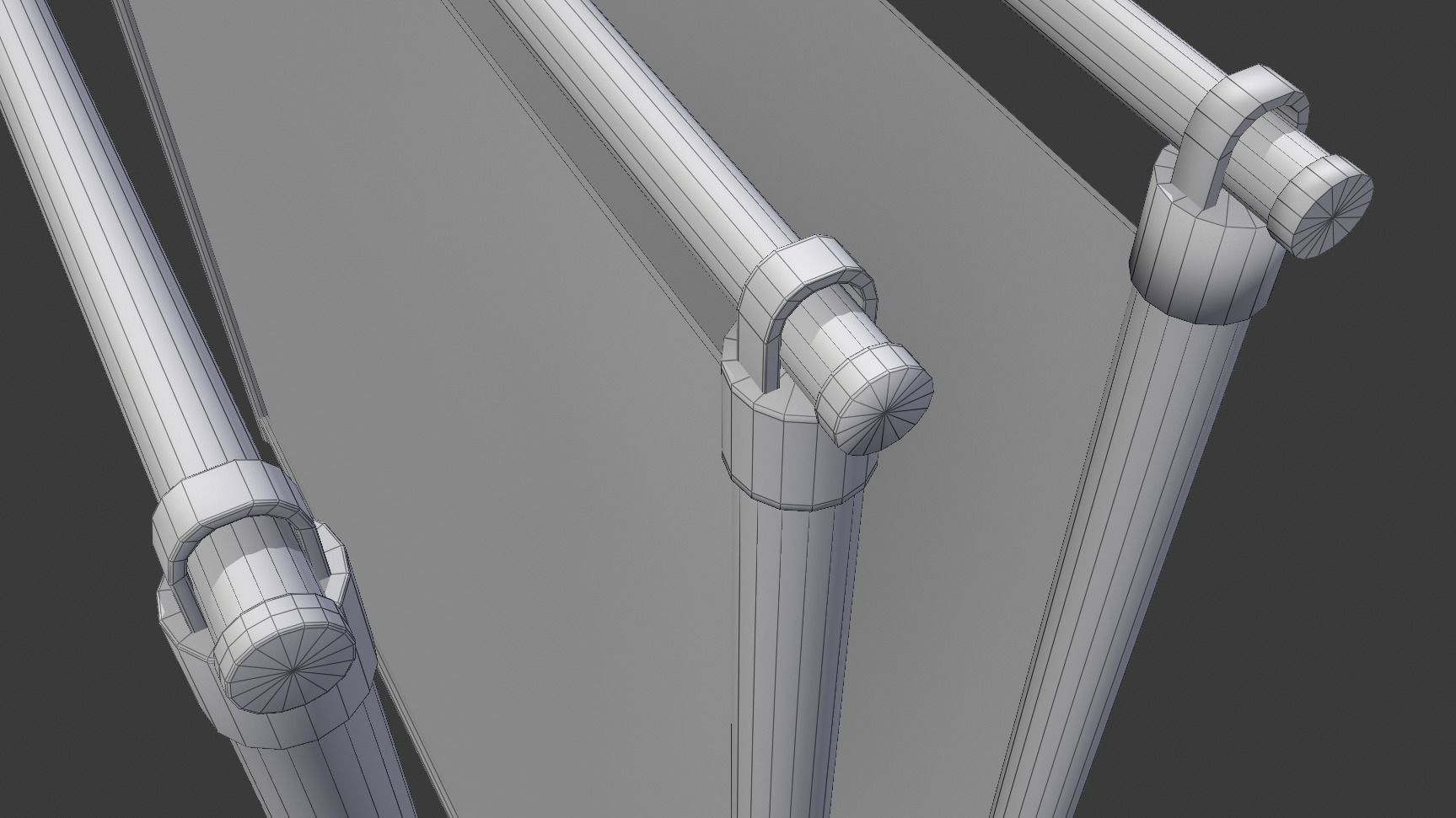 Wire Fence Low-poly 3D model_15
