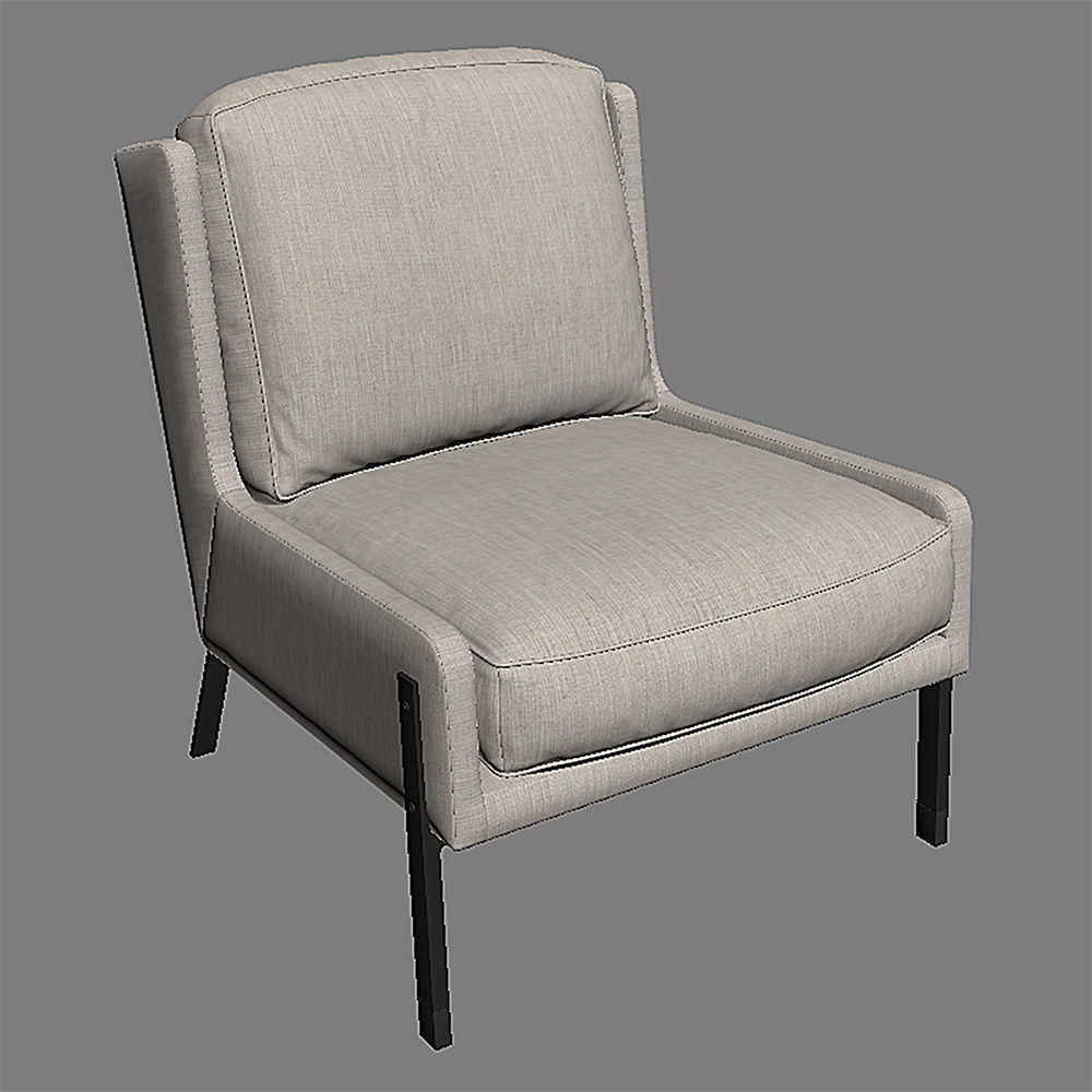 BLINK Easy Chair - QT Coffee Table - Emery Floor Lamp 3D model_10