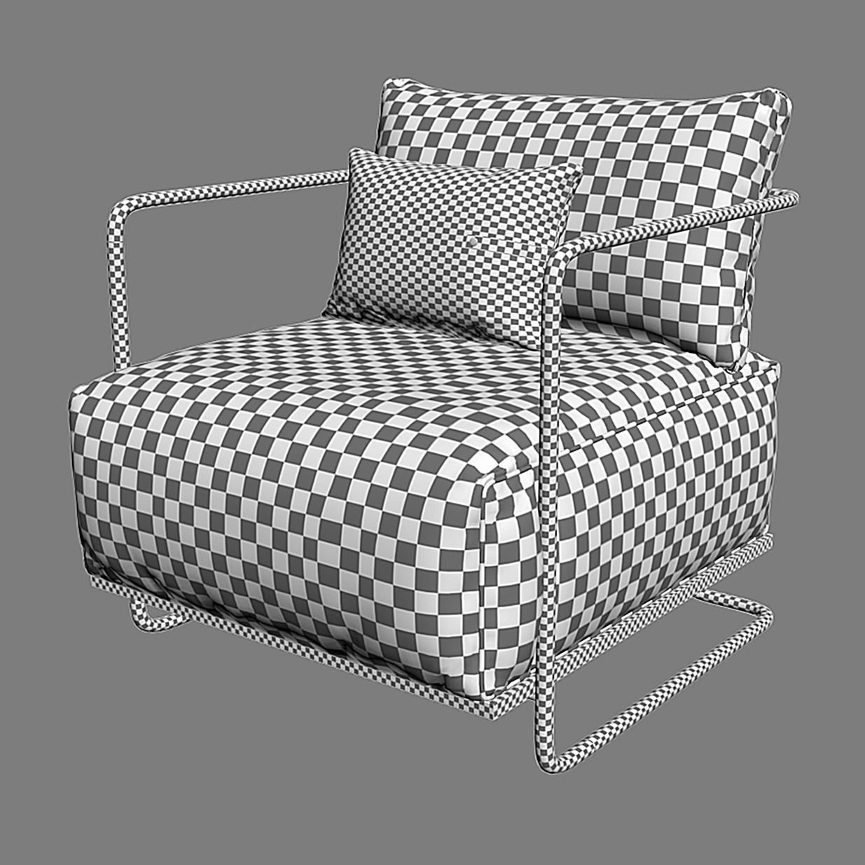 COLIN Chair with MAISIE Side Tables and Heron Table Lamp 3D model_10