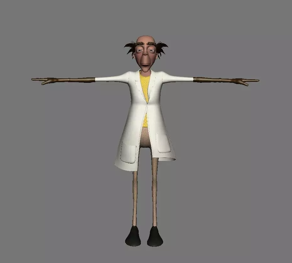 scientist 3d rig 3D model_0