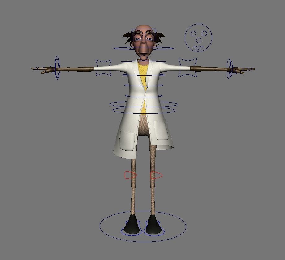 scientist 3d rig 3D model_4