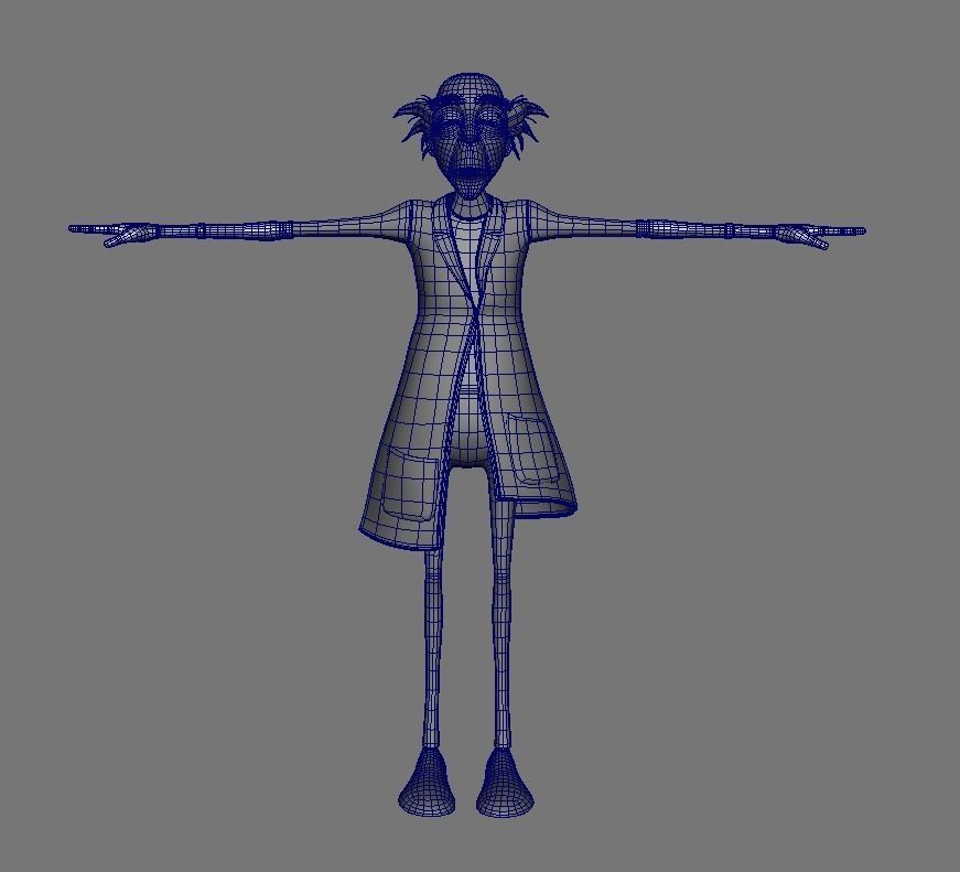 scientist 3d rig 3D model_6