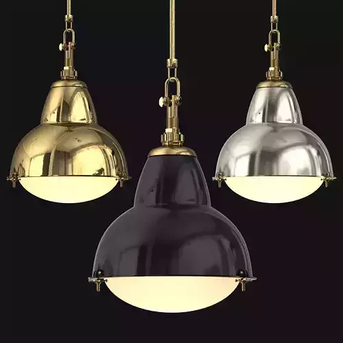 1950s Paris Street Lamp Pendant 3D model