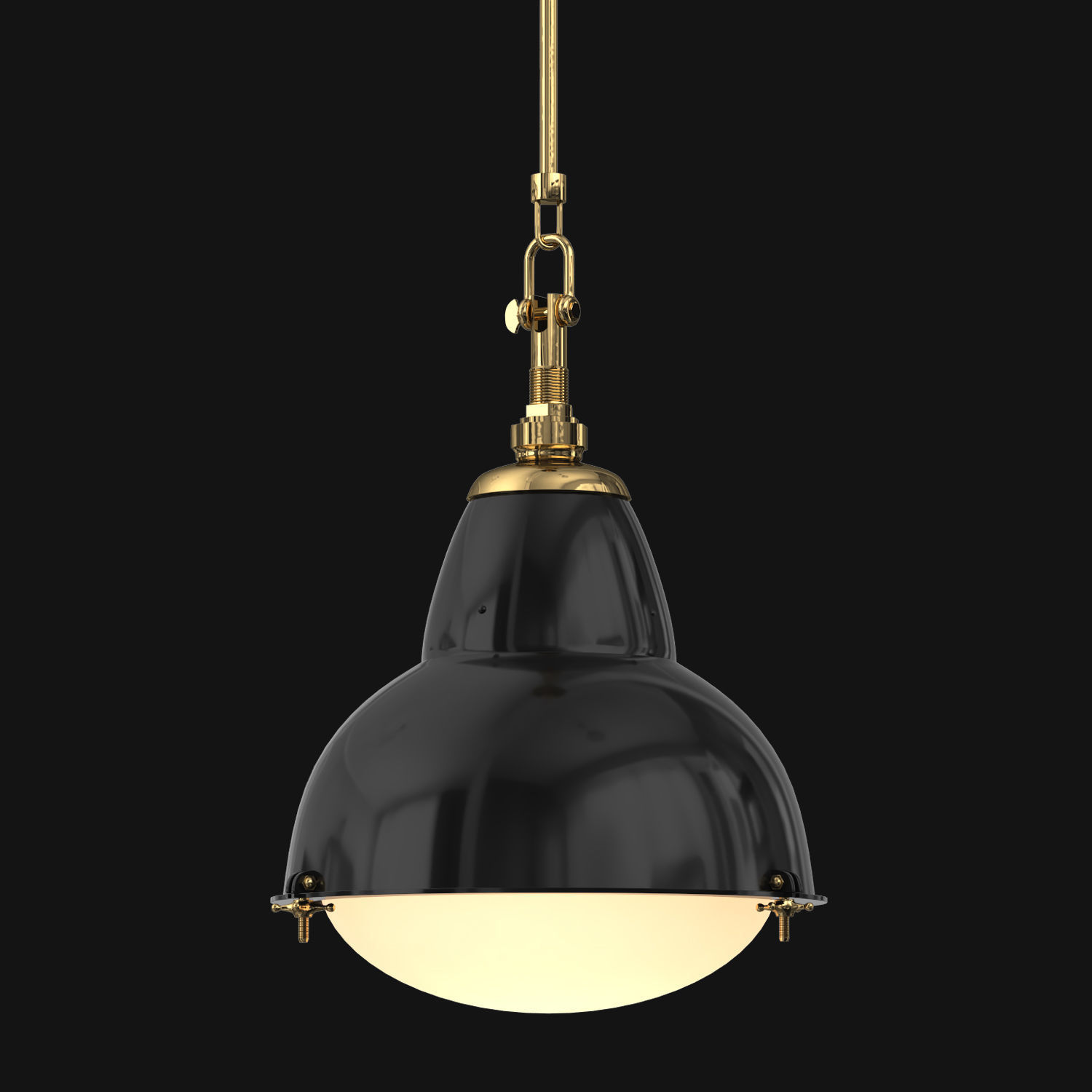 1950s Paris Street Lamp Pendant 3D model_1