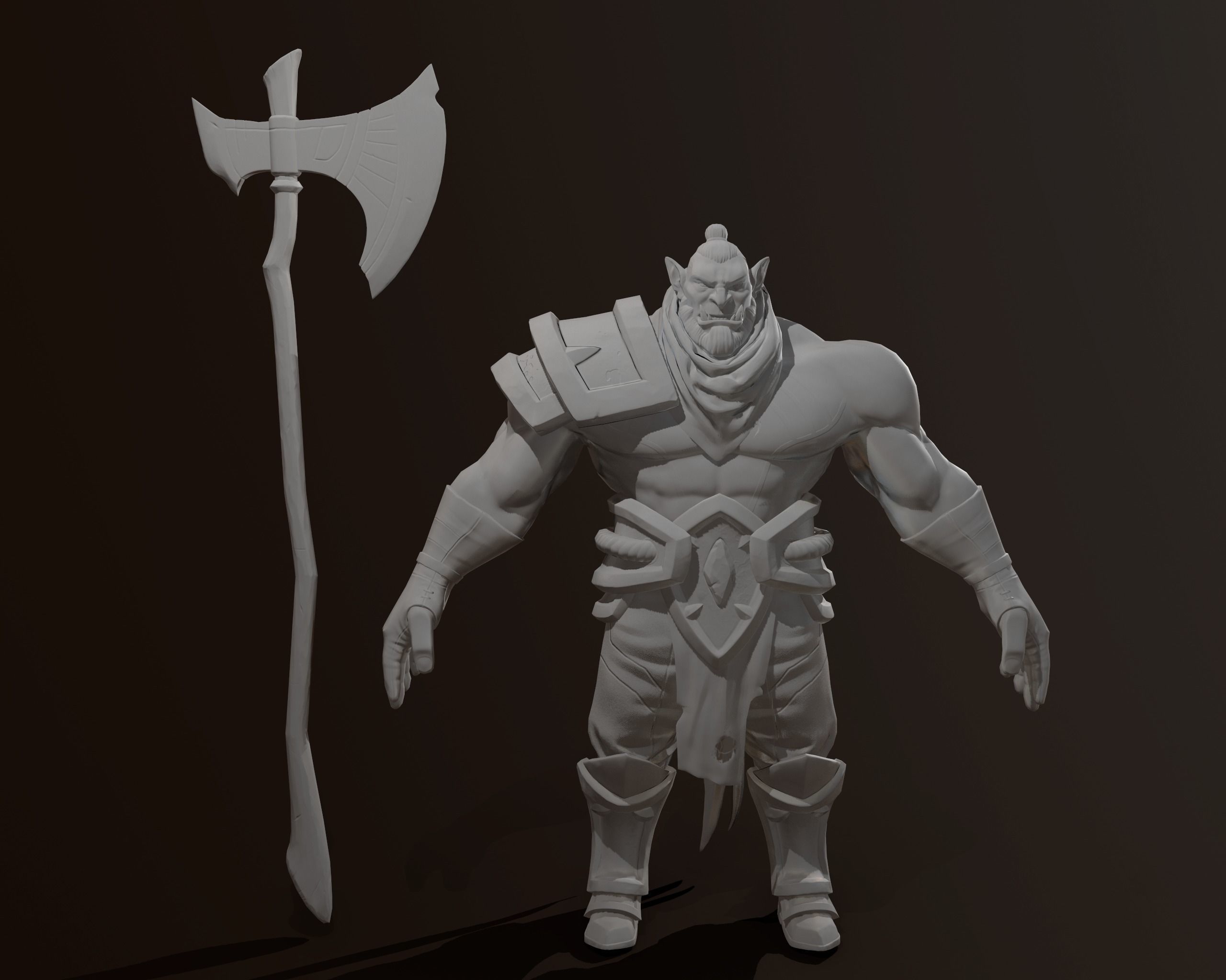 character ork Low-poly 3D model_12
