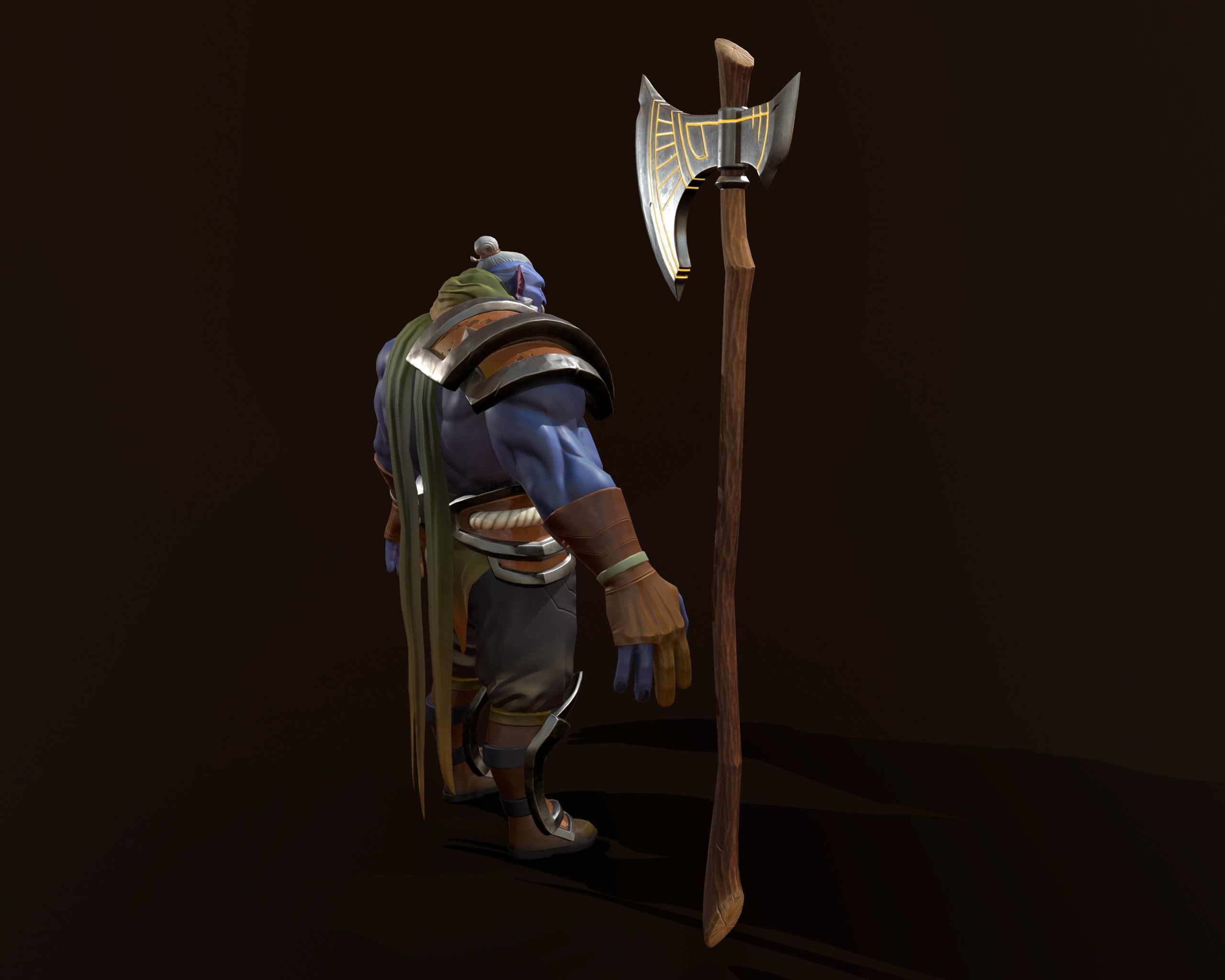 character ork Low-poly 3D model_6