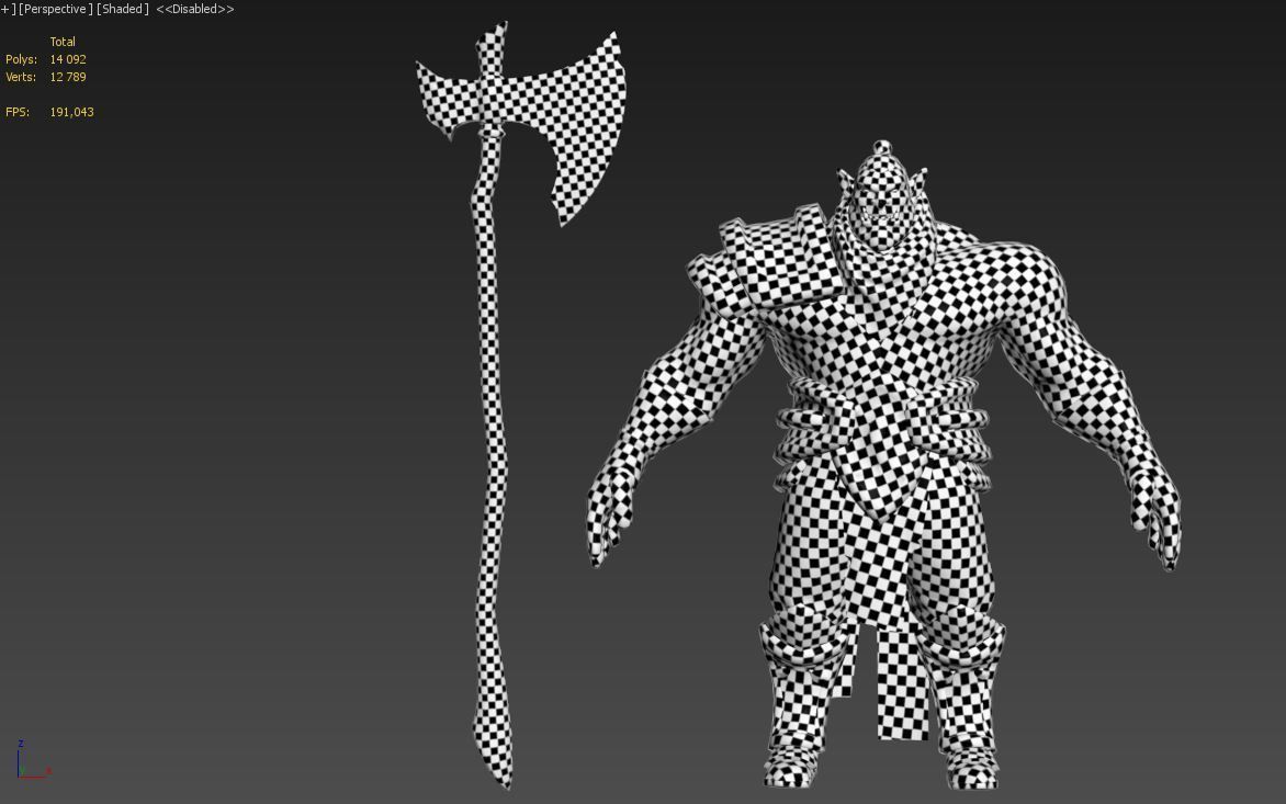 character ork Low-poly 3D model_14