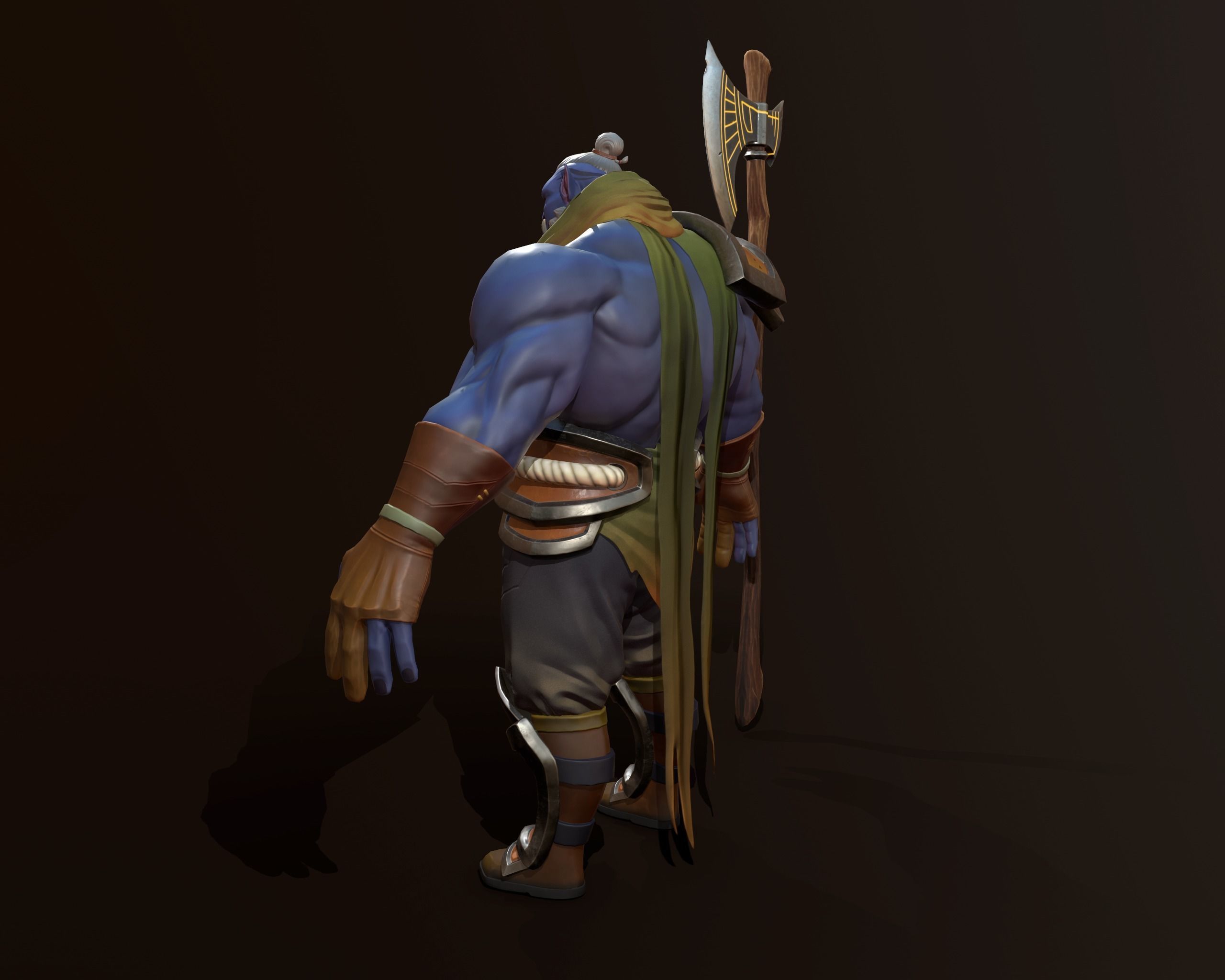 character ork Low-poly 3D model_5