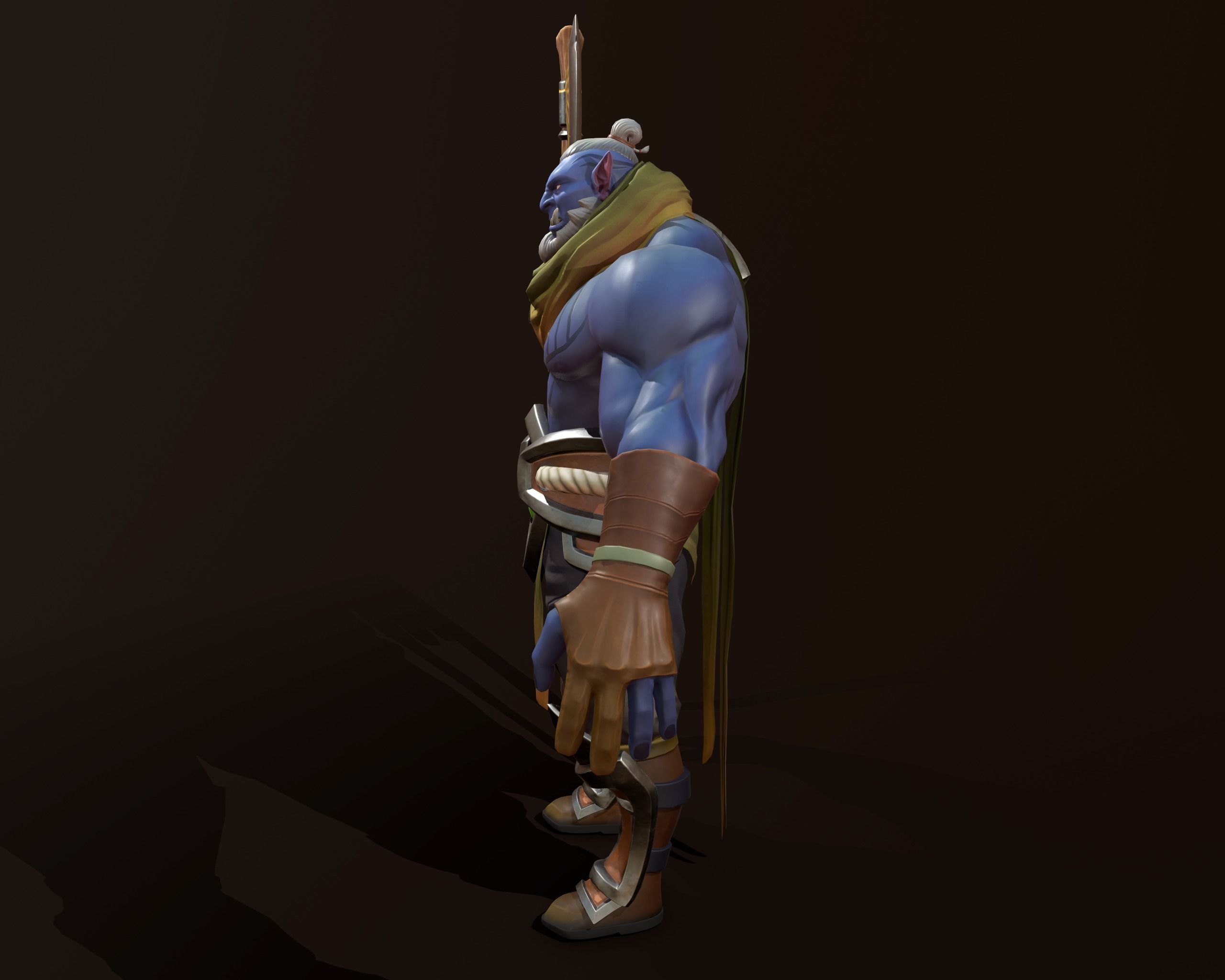 character ork Low-poly 3D model_7