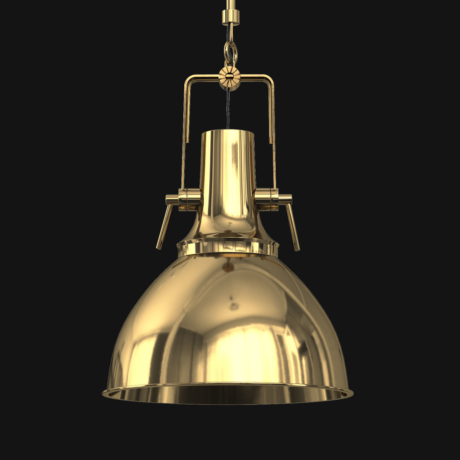 Vintage Nautical Pendant 3D model_4