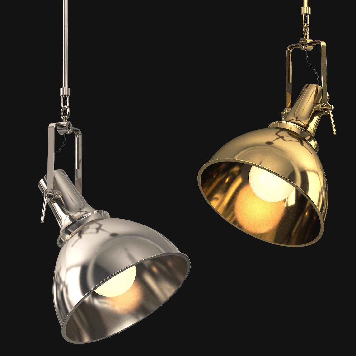 Vintage Nautical Pendant 3D model_1