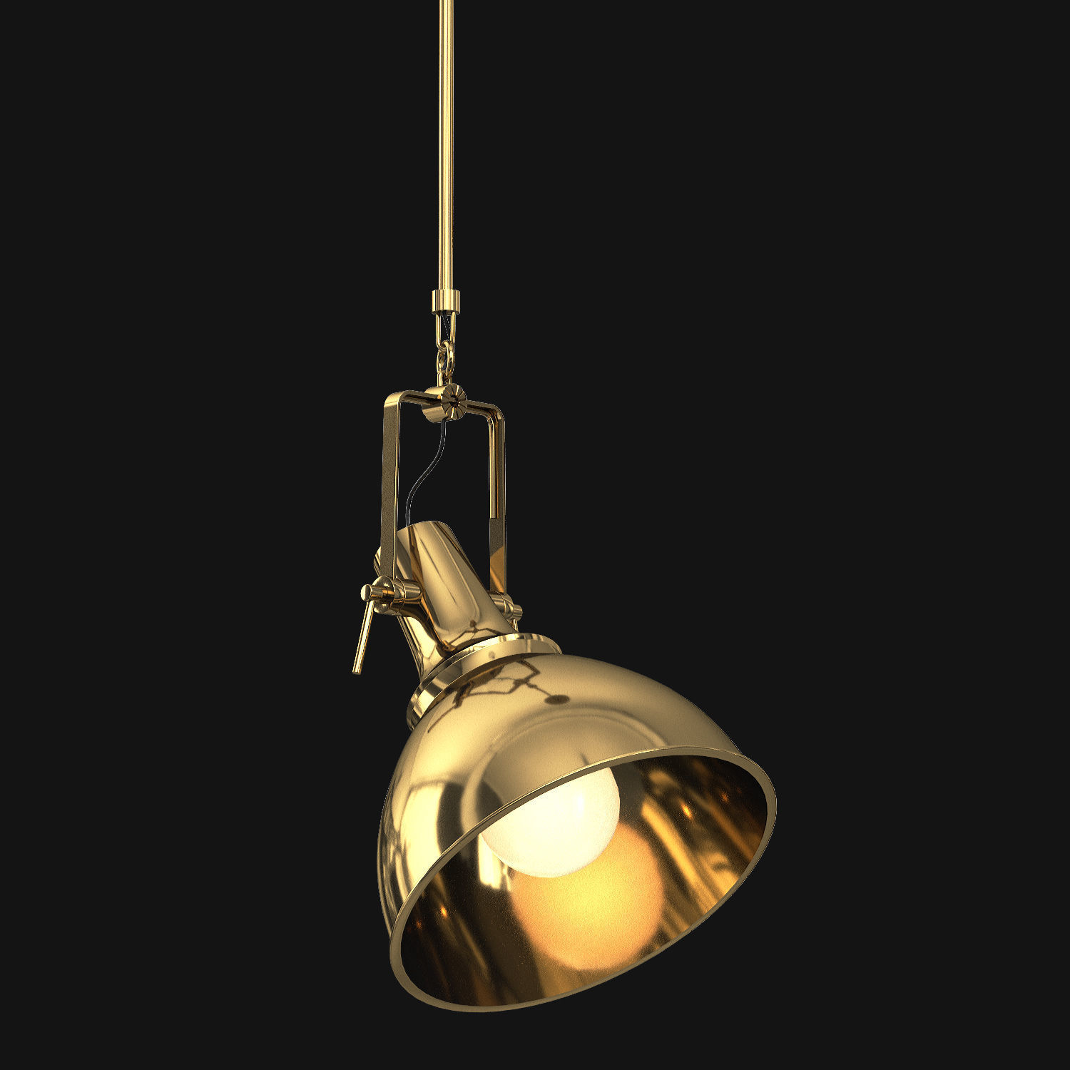 Vintage Nautical Pendant 3D model_7