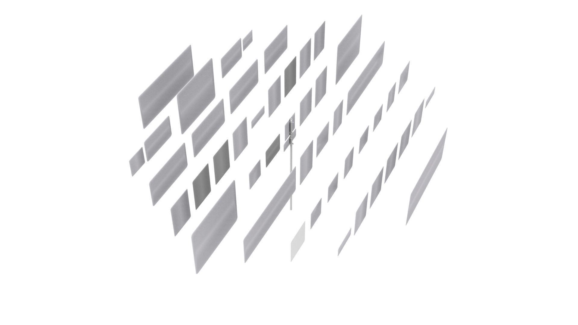 Road Sign US R3 Series Lane Usage And Turns BIM Collection 3D model_11