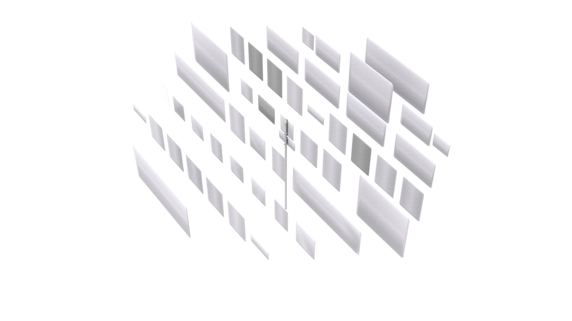 Road Sign US R3 Series Lane Usage And Turns BIM Collection 3D model_25