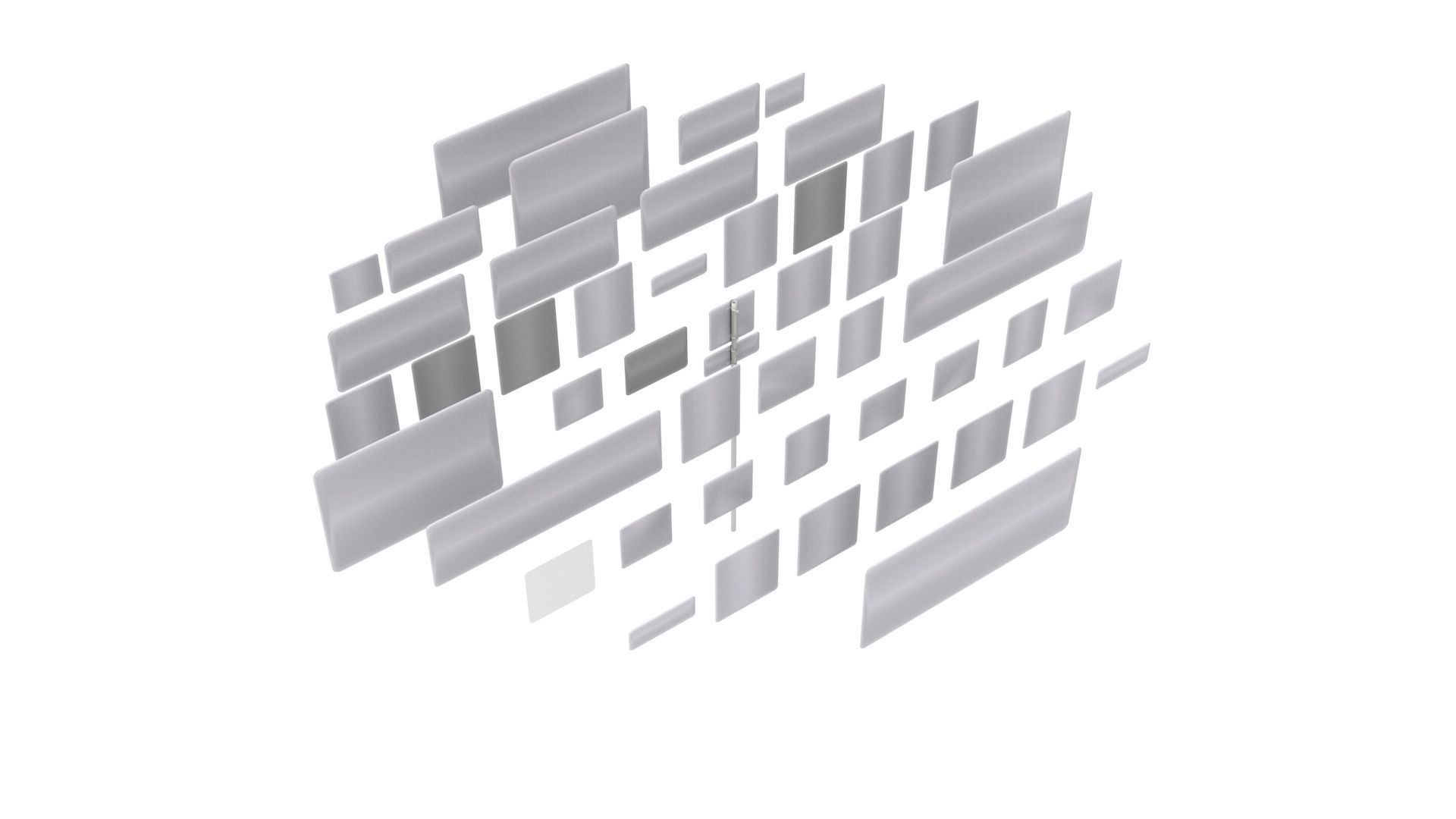 Road Sign US R3 Series Lane Usage And Turns BIM Collection 3D model_15