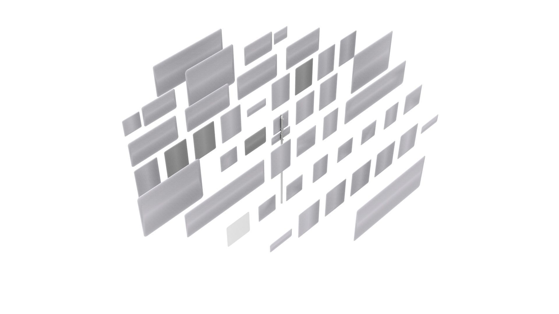 Road Sign US R3 Series Lane Usage And Turns BIM Collection 3D model_14