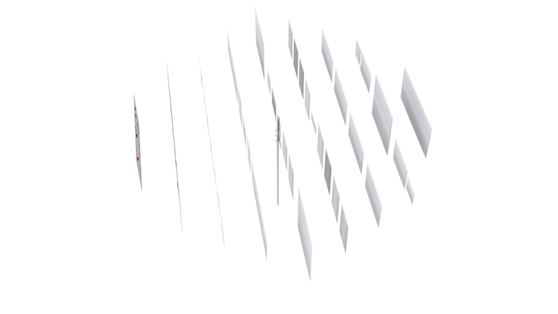 Road Sign US R3 Series Lane Usage And Turns BIM Collection 3D model_28