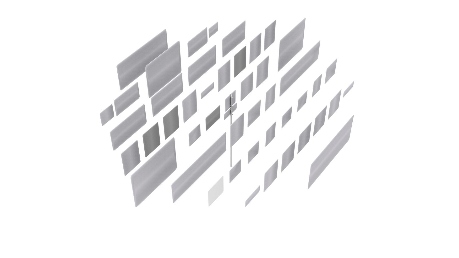 Road Sign US R3 Series Lane Usage And Turns BIM Collection 3D model_13