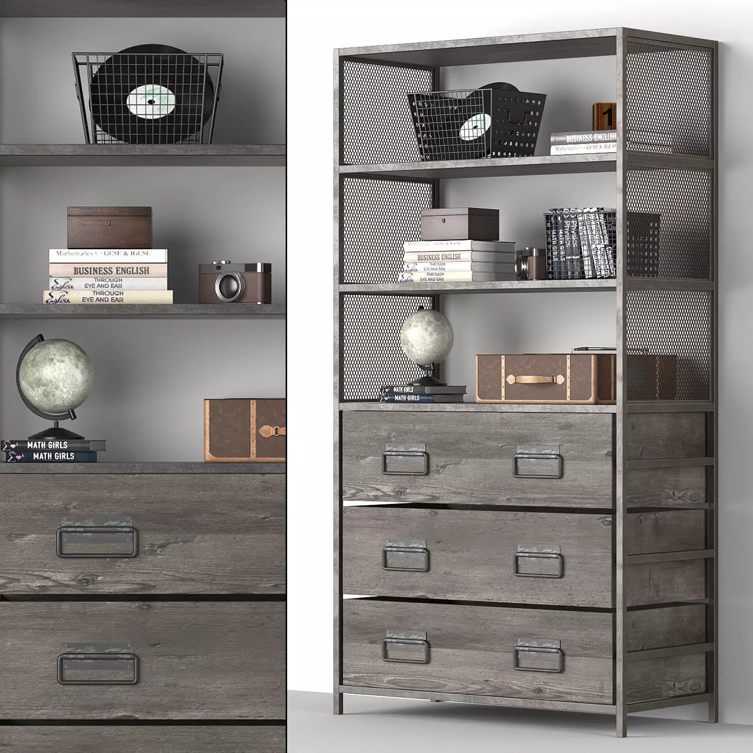 Wexler Bookcase 3D model_0