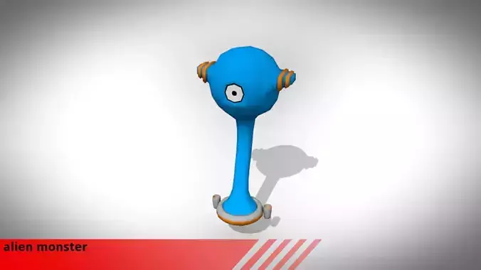 Low poly alien monster