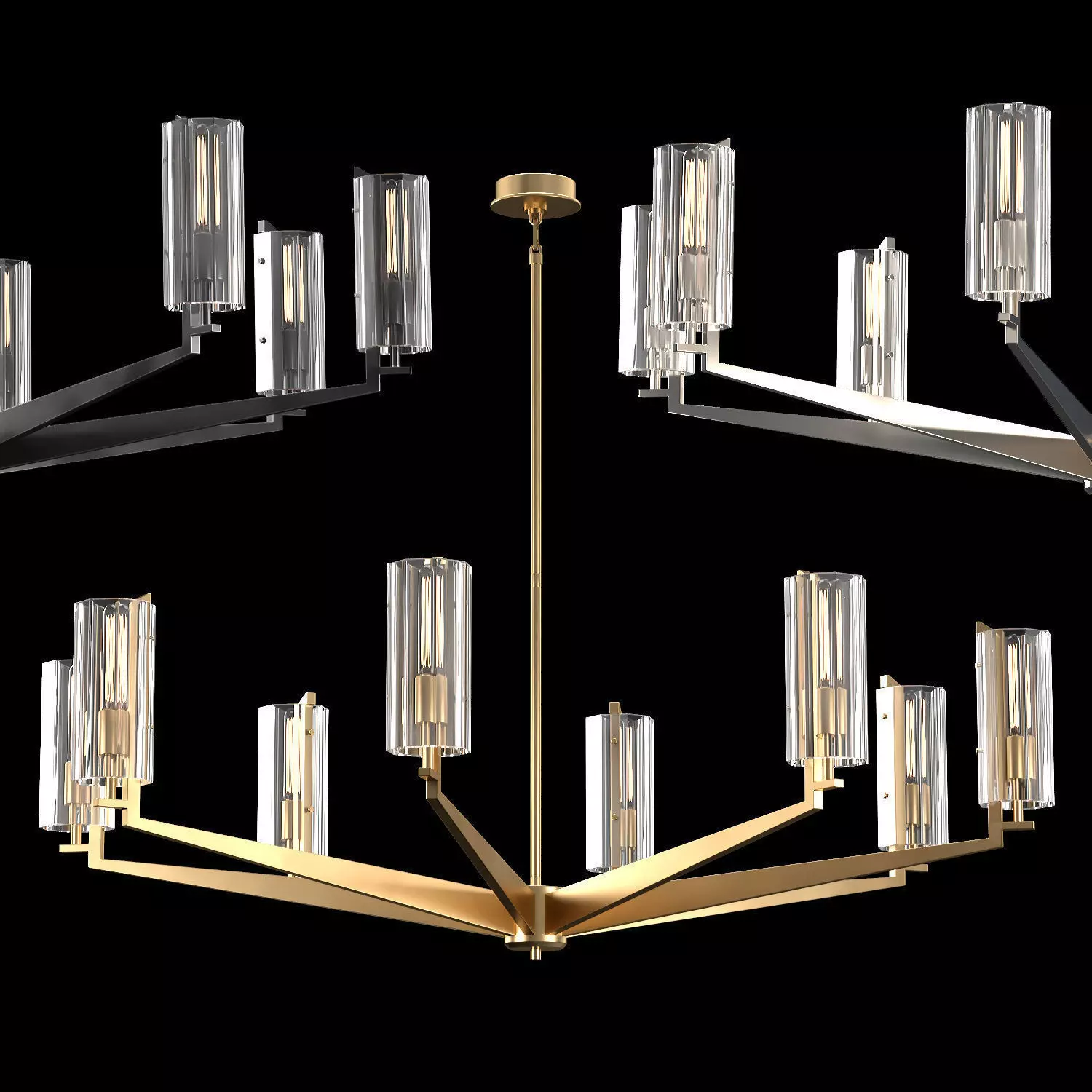 Round Chandelier Vendome d153 cm 3D model_0