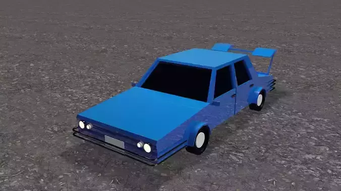 Low Poly Stylish Car 3D Model