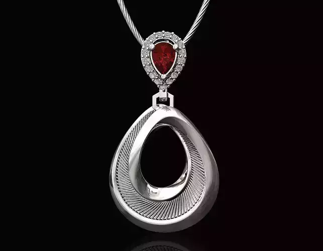 Mobius with pear bail pendant