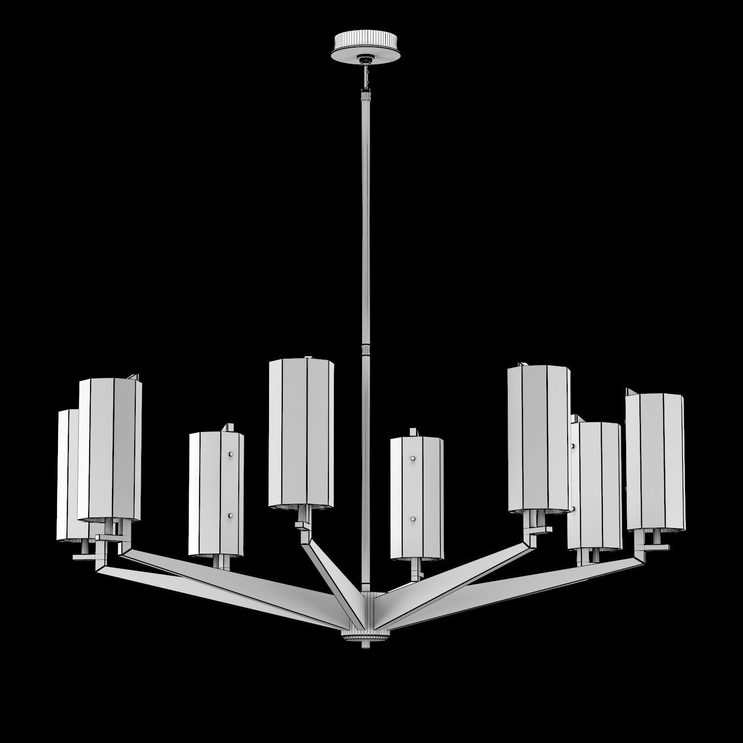 Round Chandelier Vendome d122 cm 3D model_4