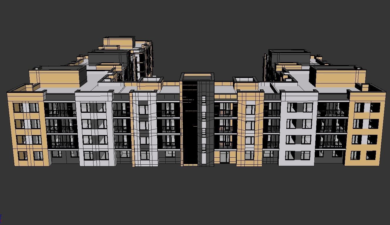 Residential building 3D model_12