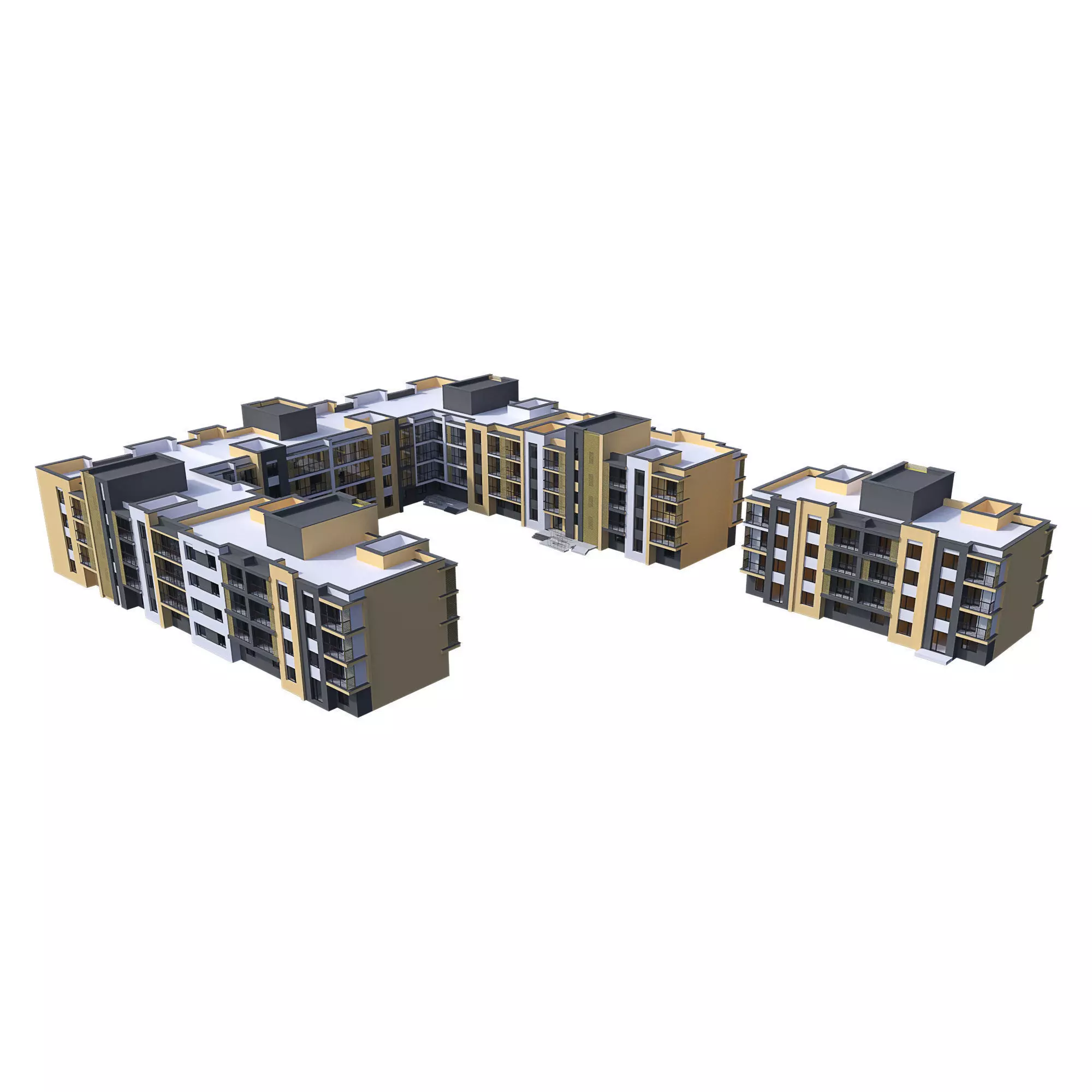 Residential building 3D model_0