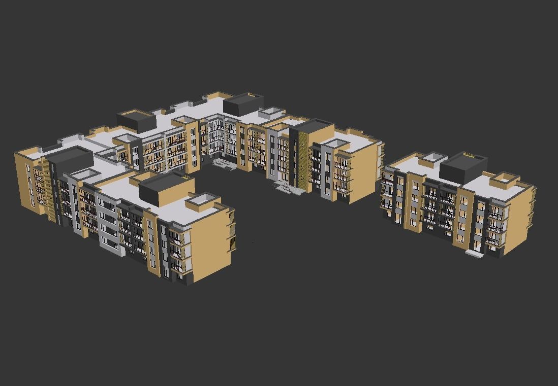 Residential building 3D model_9