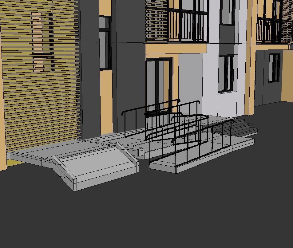 Residential building 3D model_10