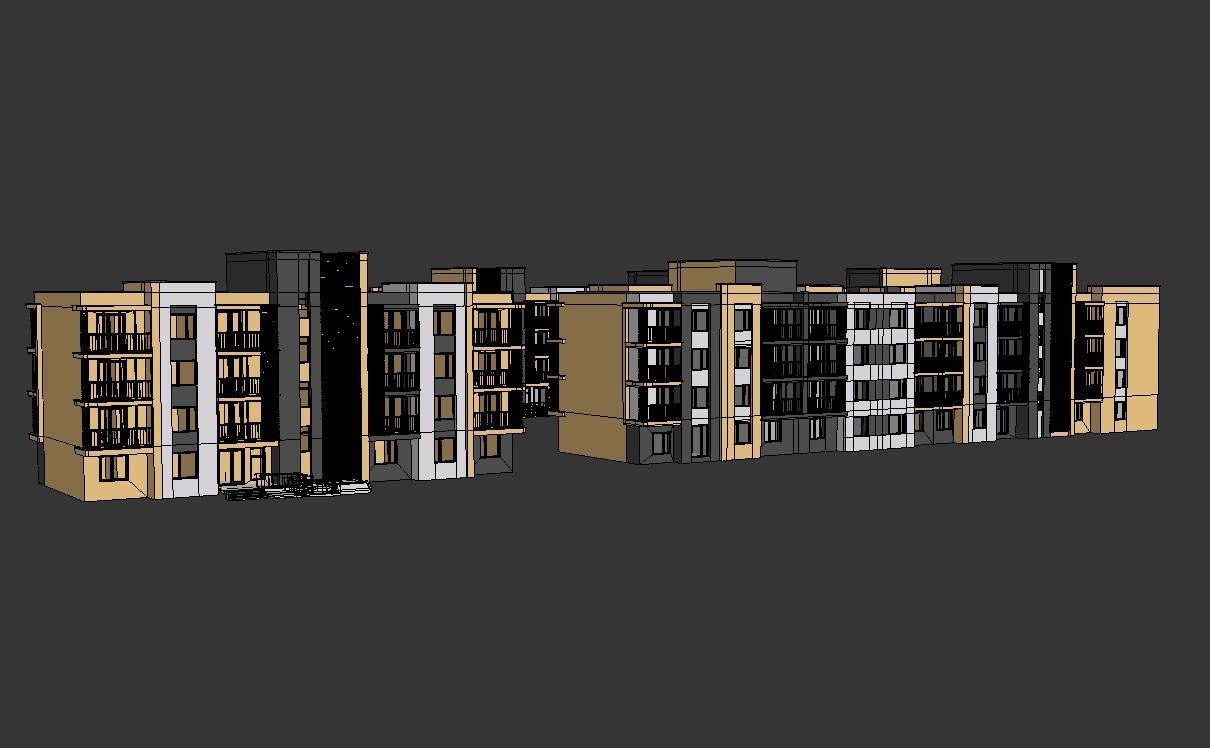 Residential building 3D model_11