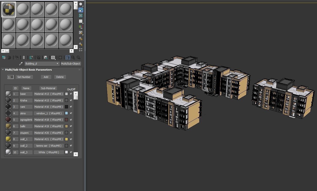 Residential building 3D model_8